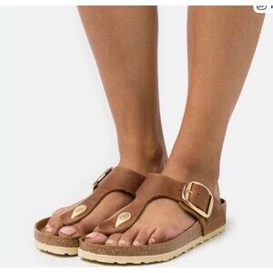 Birkenstock Gizeh Big Buckle Cognac Oiled Leather Exquisite Regular Brown 37 7